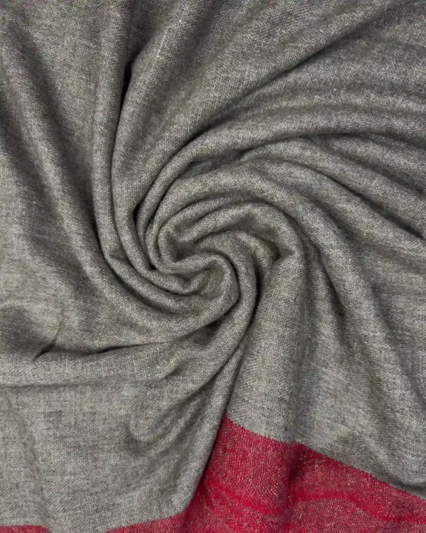 raagari - grey dark red pashmina
