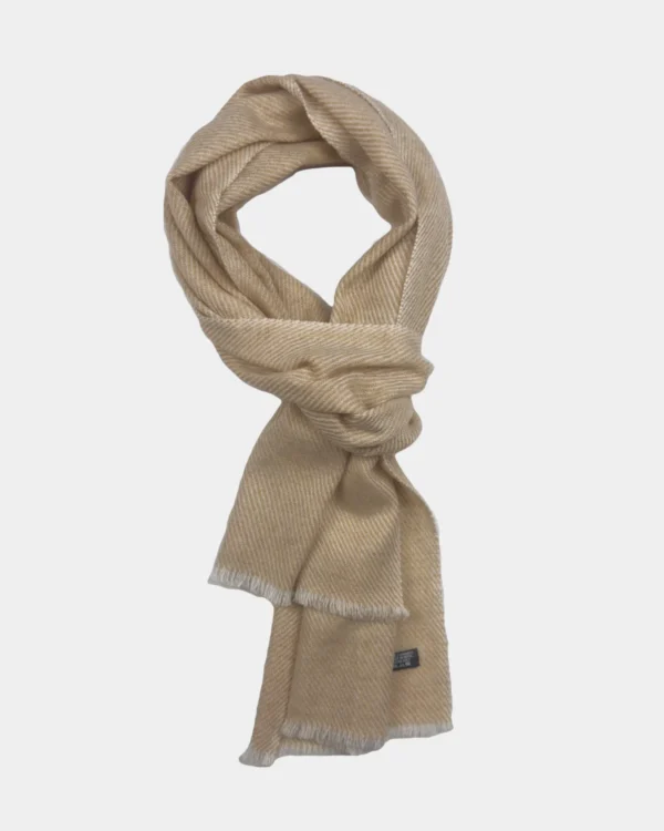 golden line patterned scarf